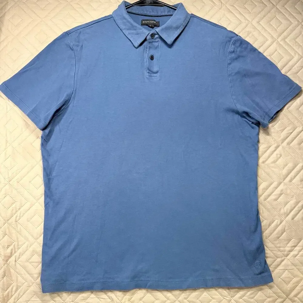 Men’s Banana Republic blue polo shirt size XL CLASSIC CASUAL